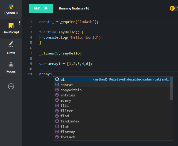 Settings - CoderPad