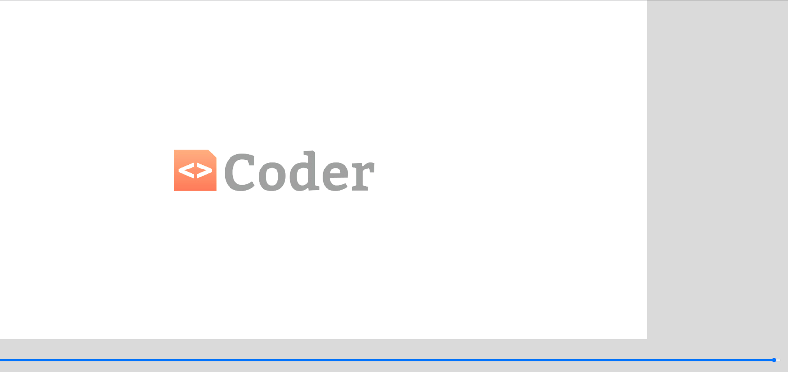 The CoderPad logo with the brightness increased to the extent that the word "Pad" is no longer visible