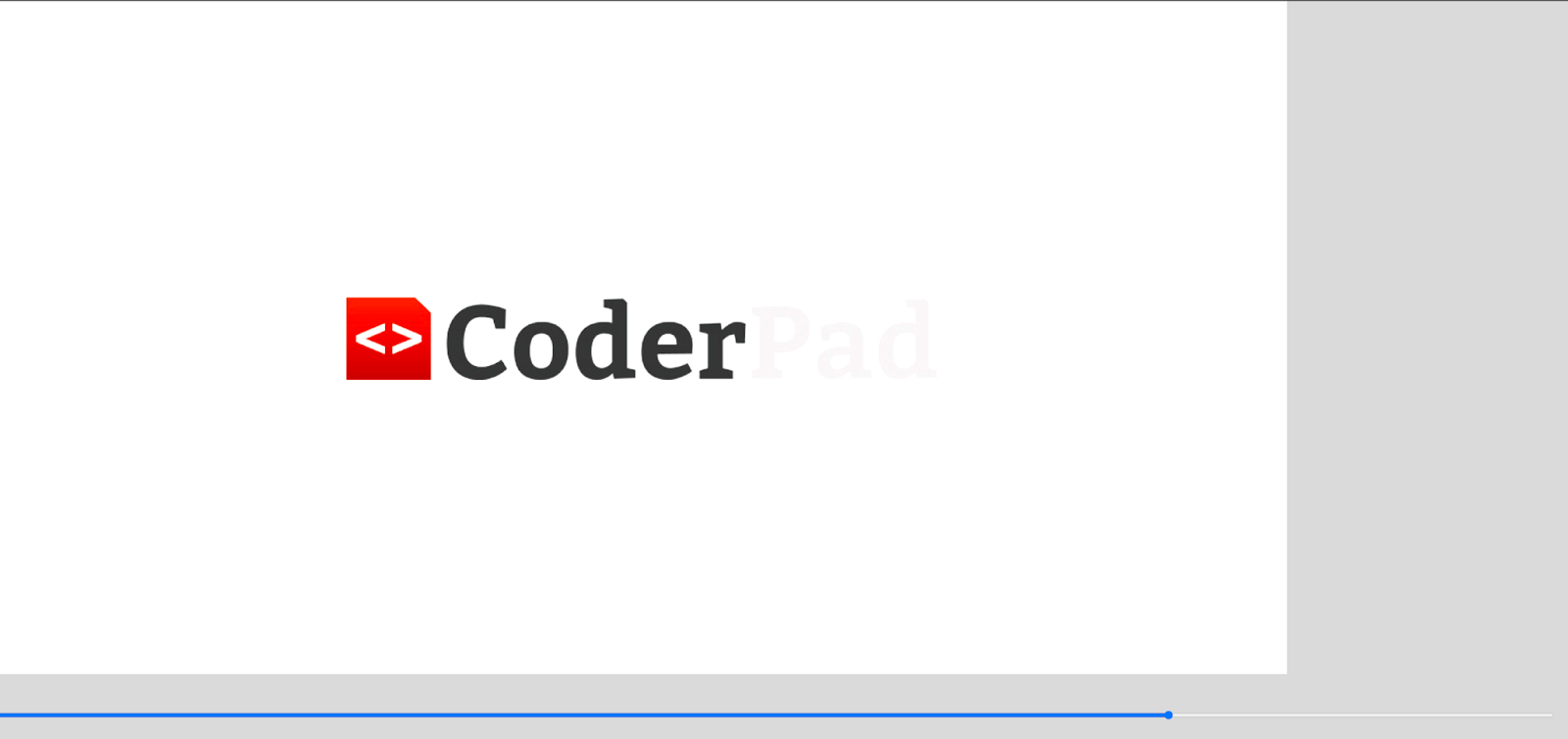 The CoderPad logo with a 70% contrast effect applied