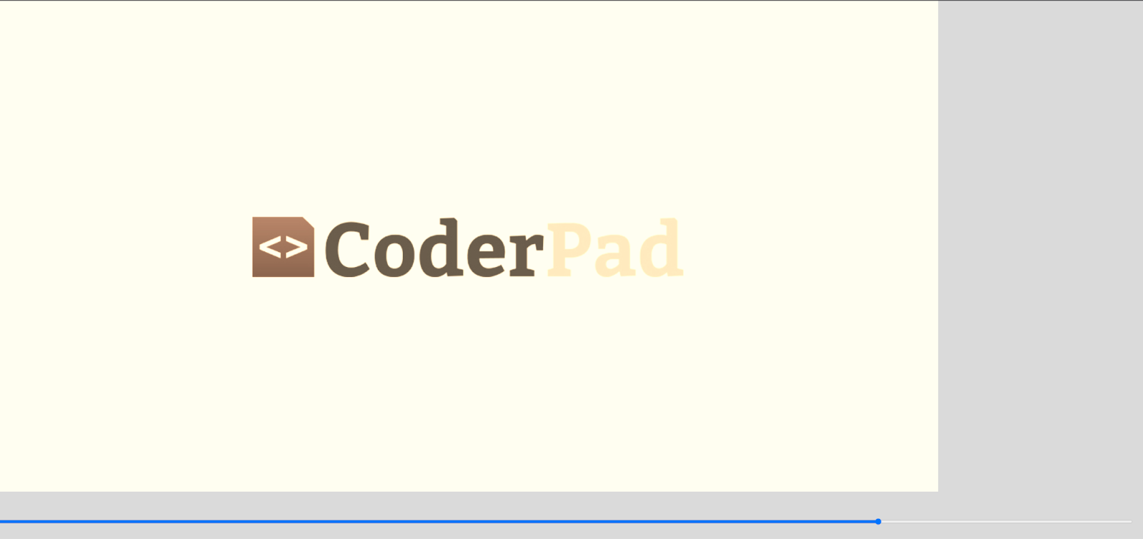 The CoderPad logo with a sepia effect applied