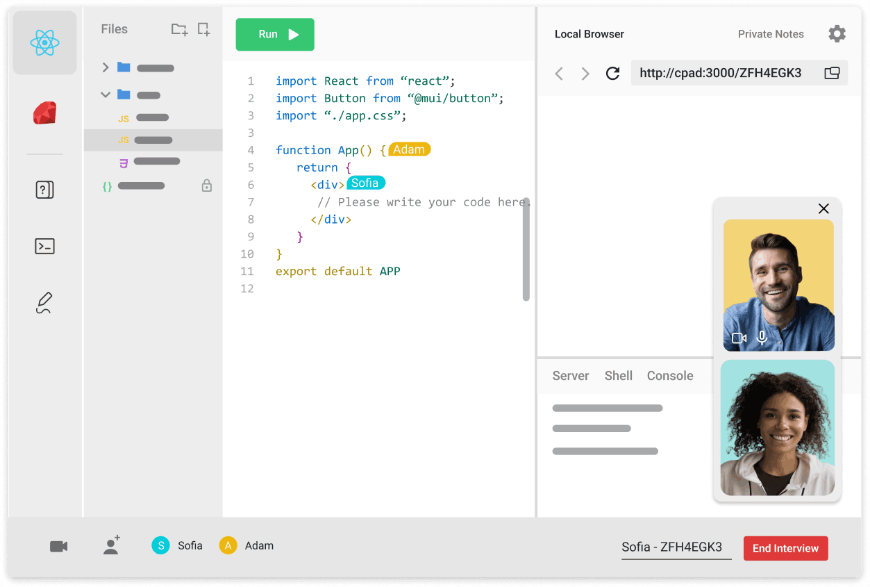 Coding Interview & Technical Assessment Platform - CoderPad