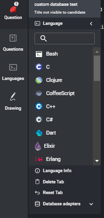 The language switch menu is presented displaying a list of languages.