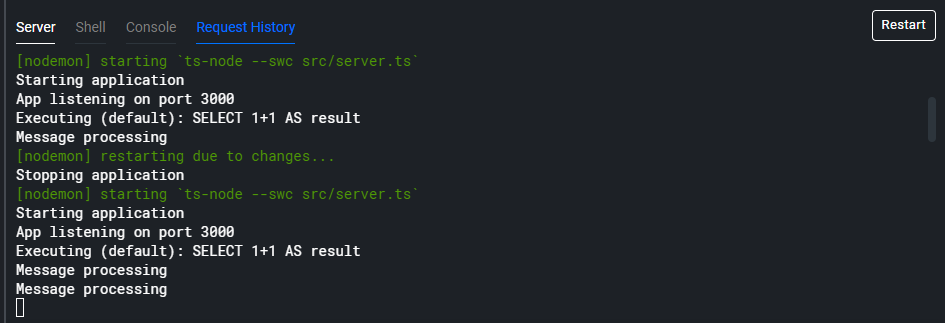 The server logs.