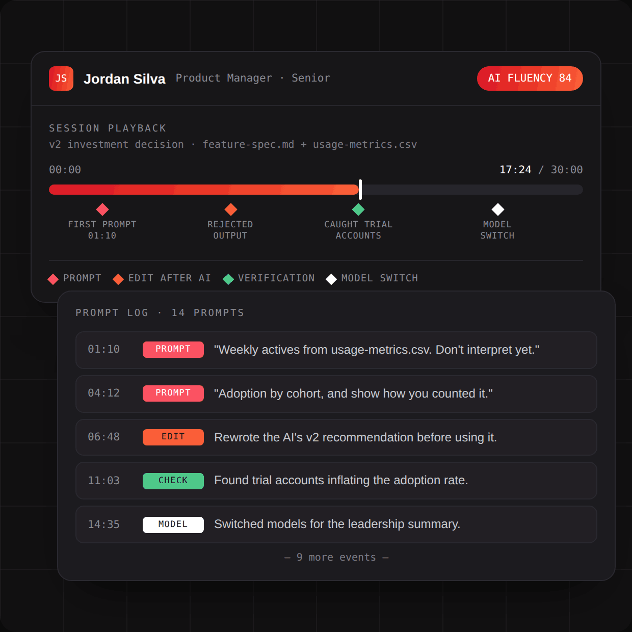 replay an ai coding interview afterwards